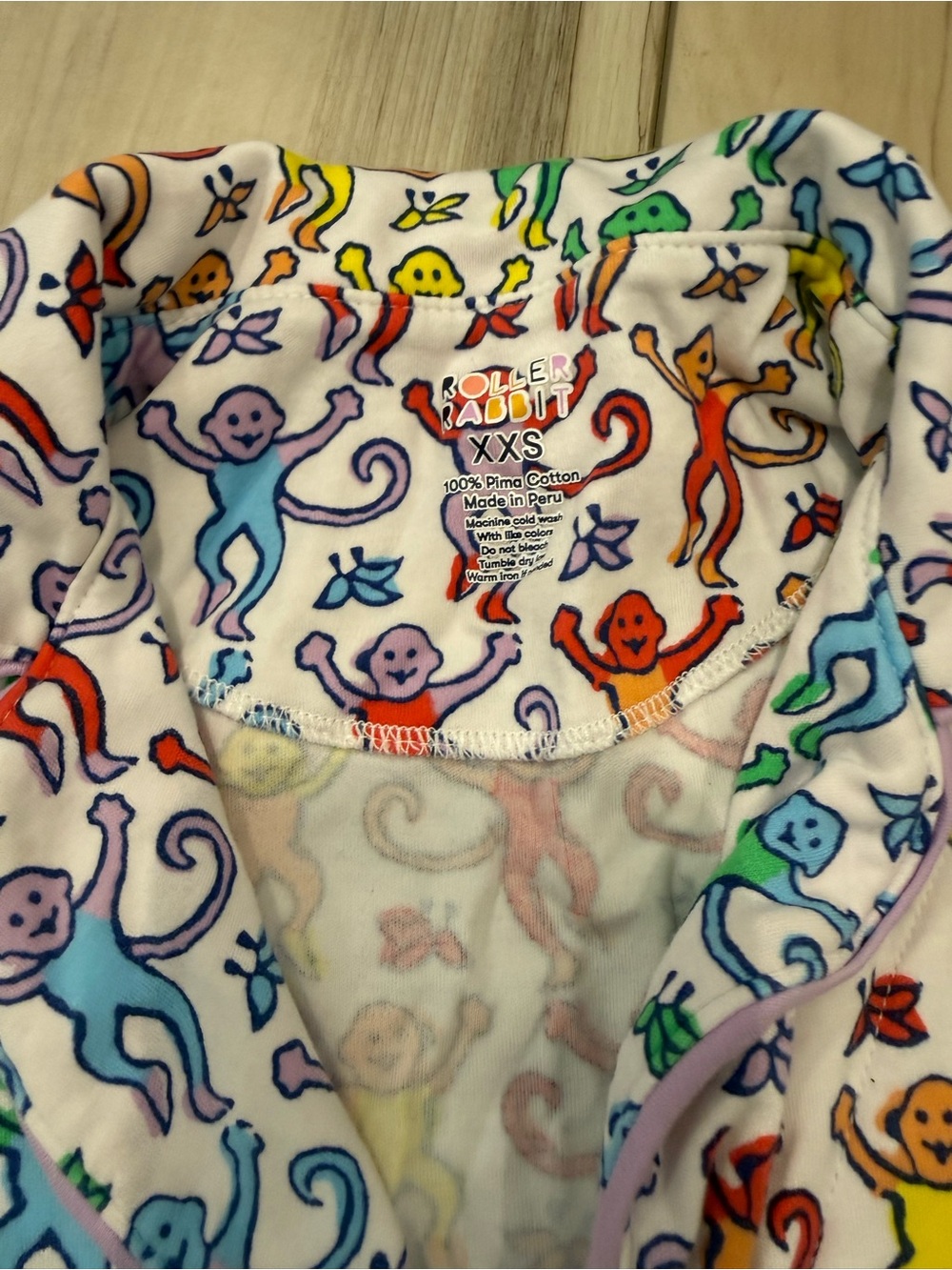Colorful Rainbow Monkey Print Short pajamas - Picture 2 of 2